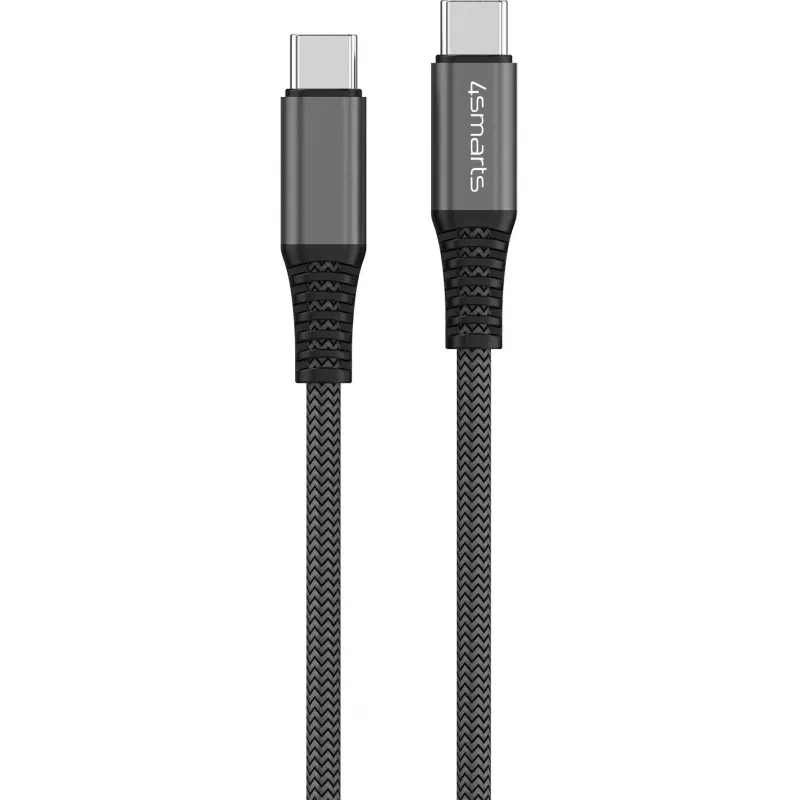 4smarts PremiumCord - Kabel USB - USB-C (M) do USB-C (M) - USB 2.0 - 20 V - 5 A - 1.5 m - Zasilacz USB (100 W) - Czarny
