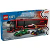 LEGO CITY 60445 F1 - Ciężarówka z bolidami RB20 i AMR24 F1