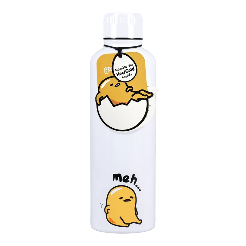 Metalowa butelka na wodę Paladone Gudetama — izolowana butelka ze stali nierdzewnej z motywem postaci