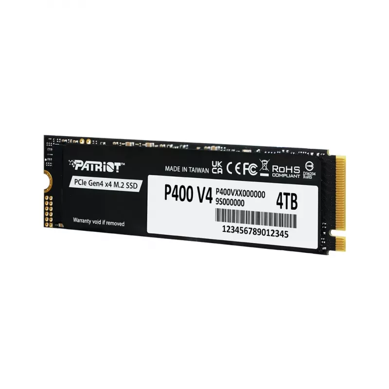 Solid State Drive PATRIOT P400 V4 4 TB M.2 NVMe (4000 GB, M.2, Czarny)