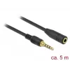 Kabel audio 3,5 mm męski na żeński DeLOCK 85635 5 m czarny