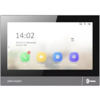 Wideodomofon – stacja wewnętrzna Hikvision DS-KH8381-WTE1 7 cali 1024x600, PoE, Wi‑Fi, MicroSD