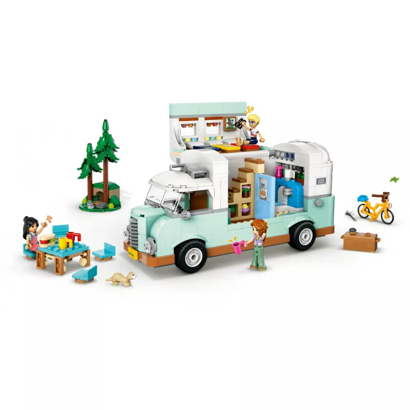 Zestaw LEGO Motor Home 42663 — kamper LEGO Friends, 778 elementów, 3 minilaleczki, od 7 lat