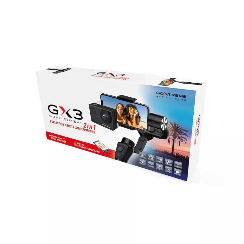 GoXtreme GX3 55243 3-osiowy stabilizator gimbala, lekki ręczny do kamer i kamer sportowych