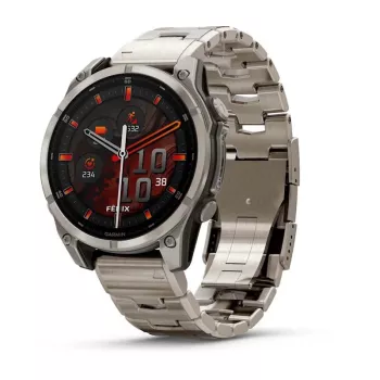 Smartwatch GARMIN Fenix 8 47 mm, 1,4 cala (3,56 cm) AMOLED 454×454, tytan, Wi‑Fi, GPS