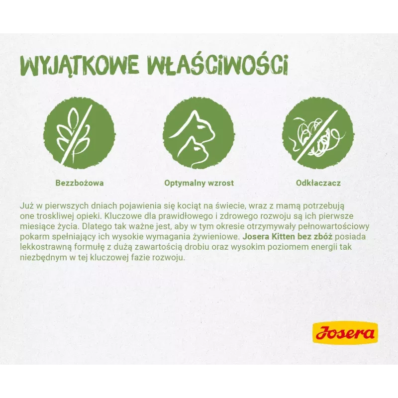 Sucha karma dla kota Josera Kitten z drobiem 2 kg