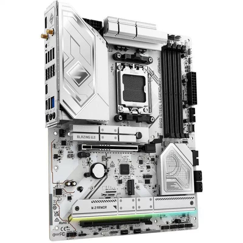 Płyta główna ASROCK B850 Steel Legend WiFi ATX — AMD B850, Socket AM5, DDR5, 4x DIMM, 4x M.2, Wi‑Fi 7, 2.5Gb LAN