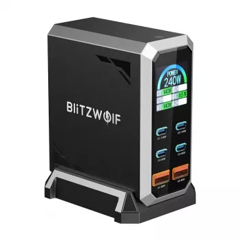 Blitzwolf BW-S31 2xUSB-A, 4xUSB-C, PD, 240W ładowarka sieciowa