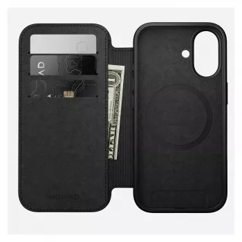 Etui z klapką Nomad NM014209858 do Apple iPhone 17, 16 cm (6,3 cala), brązowe, 4 kieszenie na karty