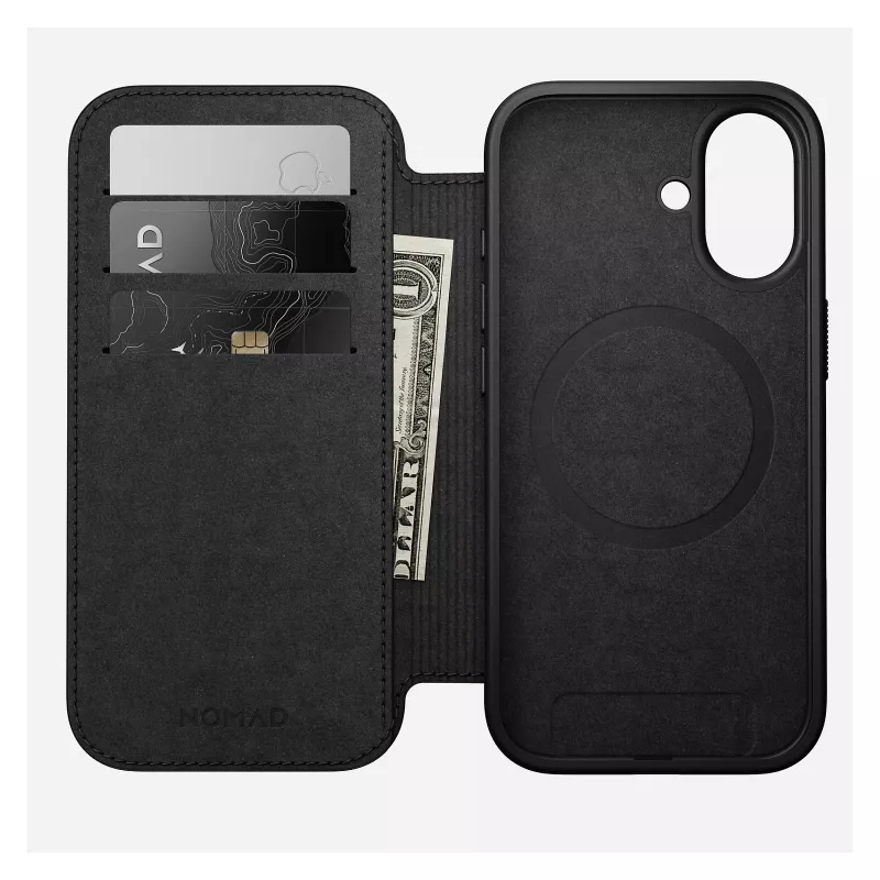 Etui z klapką Nomad NM014209858 do Apple iPhone 17, 16 cm (6,3 cala), brązowe, 4 kieszenie na karty