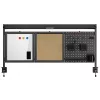 Przegroda biurkowa ergo office ER-300 B, szerokość 1250 mm, maks. obciążenie 10 kg