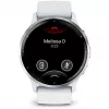 Smartwatch GARMIN Venu 3 — 1,4-calowy AMOLED, koperta 45 mm, GPS, Wi‑Fi, 8 GB, srebrno-biały, pasek silikonowy
