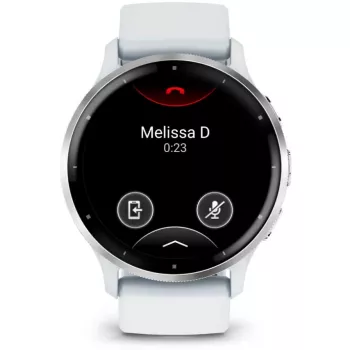 Smartwatch GARMIN Venu 3 — 1,4-calowy AMOLED, koperta 45 mm, GPS, Wi‑Fi, 8 GB, srebrno-biały, pasek silikonowy