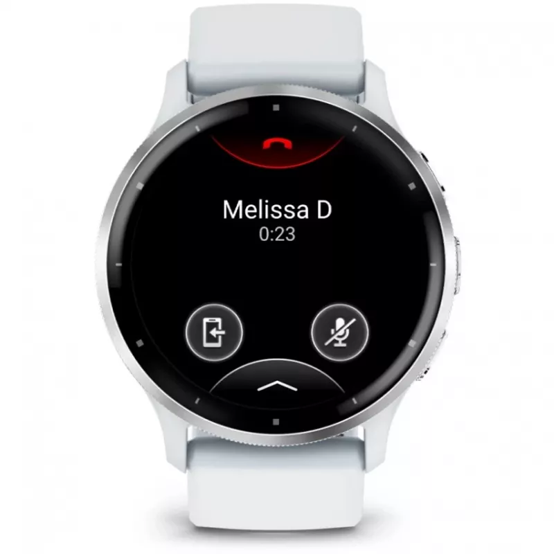 Smartwatch GARMIN Venu 3 — 1,4-calowy AMOLED, koperta 45 mm, GPS, Wi‑Fi, 8 GB, srebrno-biały, pasek silikonowy