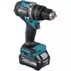 Makita - Młotowiertarka/Wkrętarka - Akumulatorowa - 2 prędkości - Klucz do uchwytu 13 mm - 64 N·m - 2 akumulatory, ładowarka w zestawie - 40 V