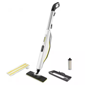 Mop parowy Kärcher SC 3 UPRIGHT — zbiornik 0,5 l, 1600 W, nagrzewanie w 30 s, wyjmowany zbiornik, nakładka do dywanów