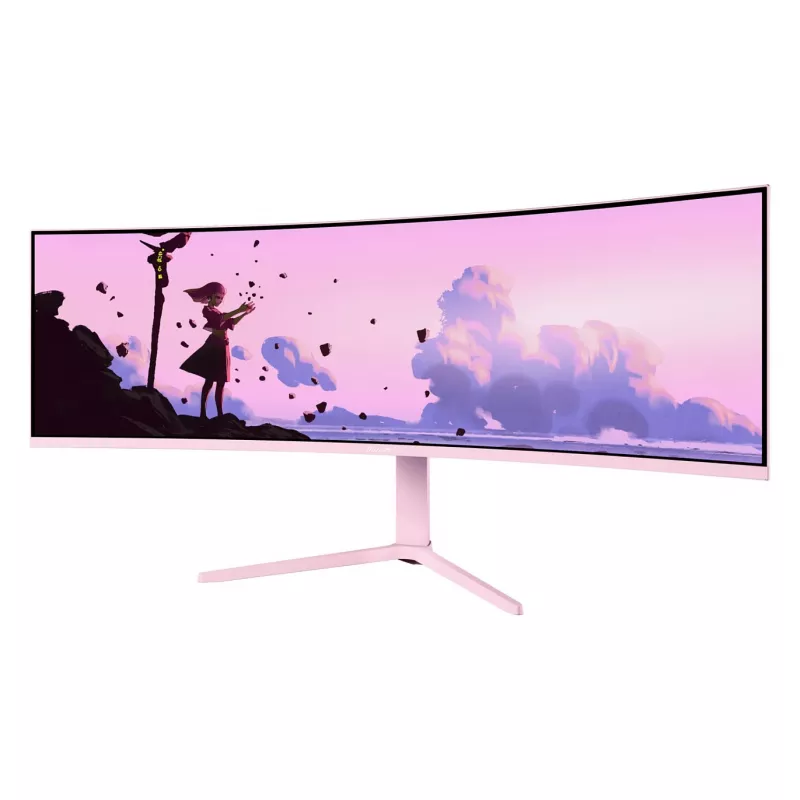 Zakrzywiony monitor Arozzi Nova 49” (124,5 cm) Dual QHD 5120×1440 LED VA 32:9 4 ms Różowy