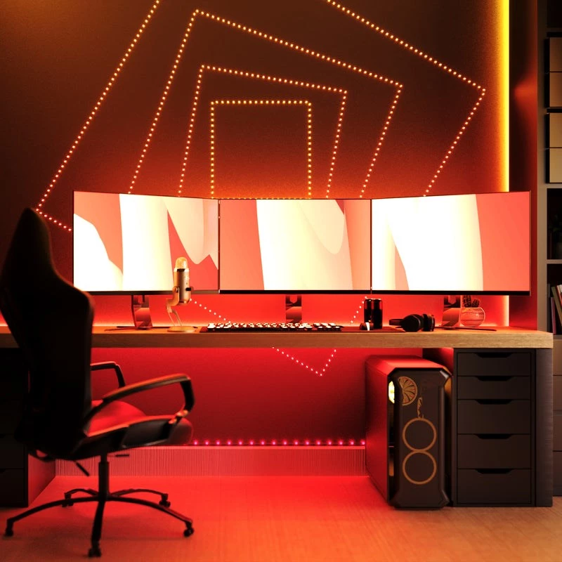 Girlanda LED Twinkly TWD200STP-TEU wielokolorowa taśma wewnętrzna, odstęp 5 cm, IP20, przezroczysty kabel