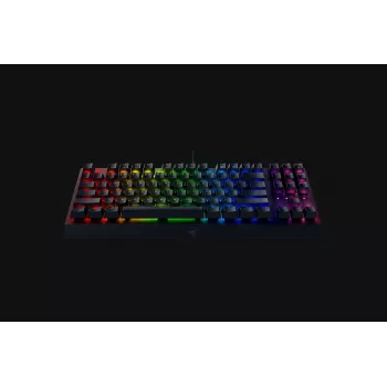 Mechaniczna klawiatura gamingowa Razer CzarnyWidow V3 Tenkeyless — USB, QWERTY US, przełączniki Razer żółty, podświetlenie RGB, czarna