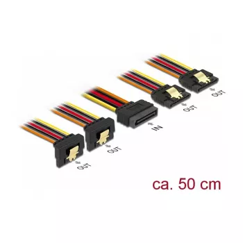Wewnętrzny kabel zasilający DeLOCK 60152 0,5 m 4 x SATA 15-pin