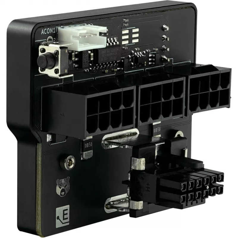Adapter kabla zasilającego PCIe Thermal Grizzly TG‑WV‑P38H1R 1×12VHPWR na 3×8‑pin (odwrócony), czarny