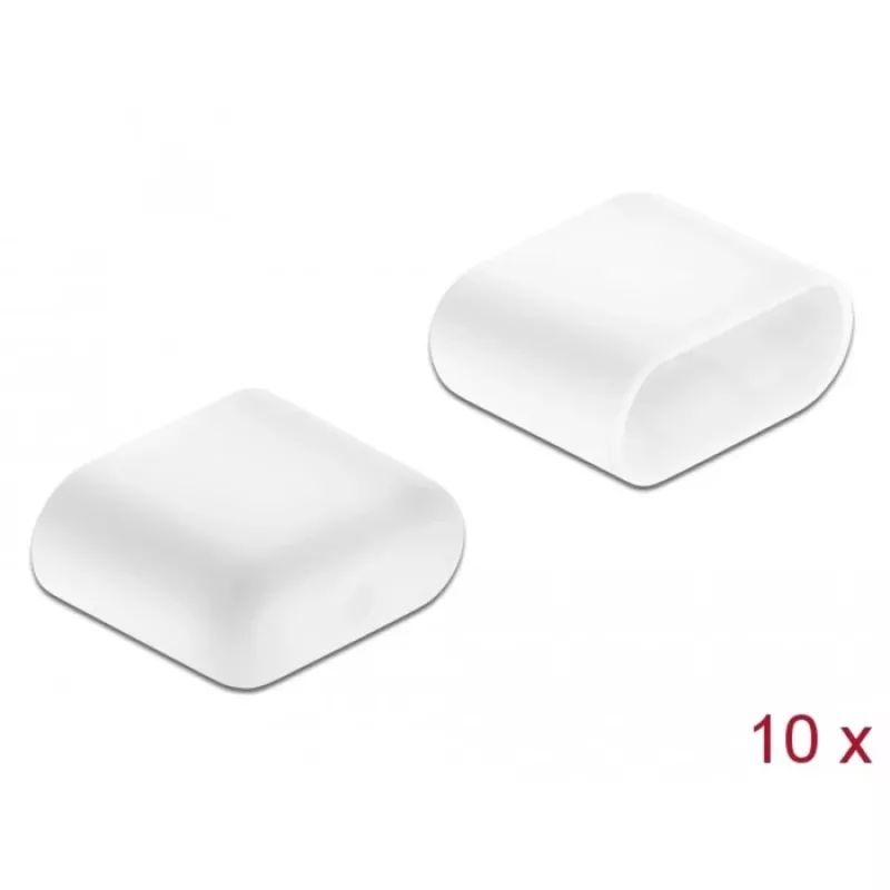 Osłona przeciwpyłowa DeLOCK USB Type-C męski 10 sztuk biała