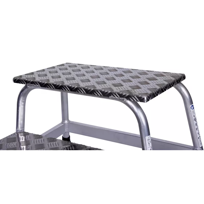Stopień Krause 805027, aluminiowy 2 stopnie, maks. obciążenie 150 kg, długość 680 mm, wysokość 41 cm
