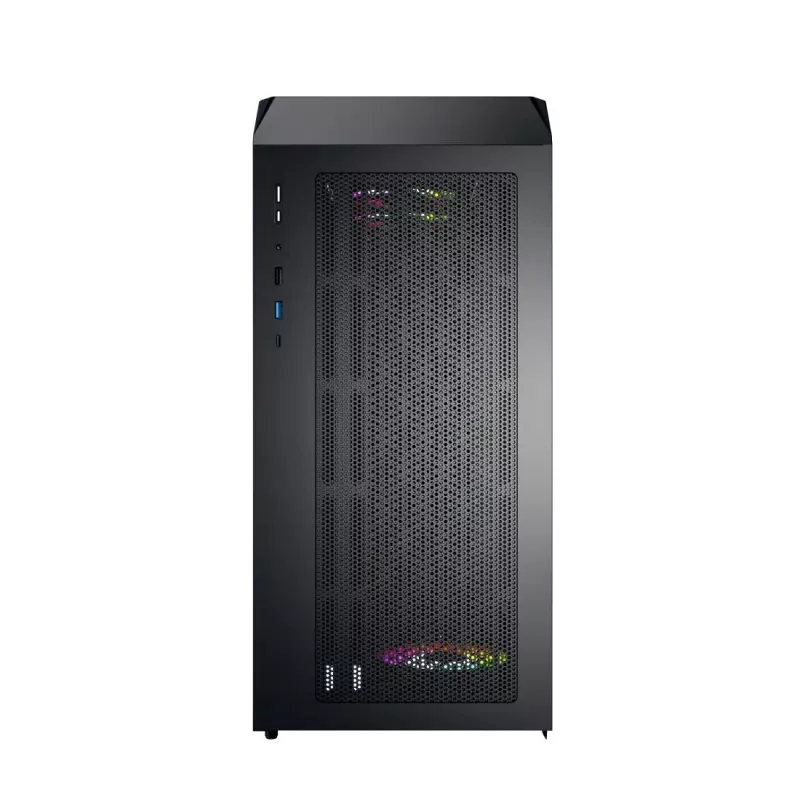 Montech X5M (B) Obudowa PC Micro Tower — Micro‑ATX/Mini‑ITX, 3x120mm przód, 1x120mm tył, obsługa zasilacza ATX, 2x3,5 cala + 4x2,5 cala, Czarna