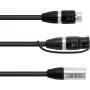 adapter kablowyowy EUROLITE 30227869 IP XLR 3-pin męski na 2× IP XLR 3-pin żeński