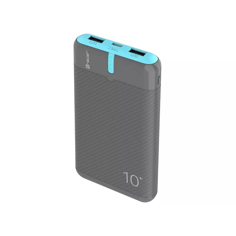 PowerBank EnerGo 10000mAh szaro-niebieski