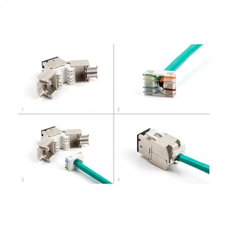 DeLOCK 88118 moduł Keystone płaski czarny RJ-45 10 szt.