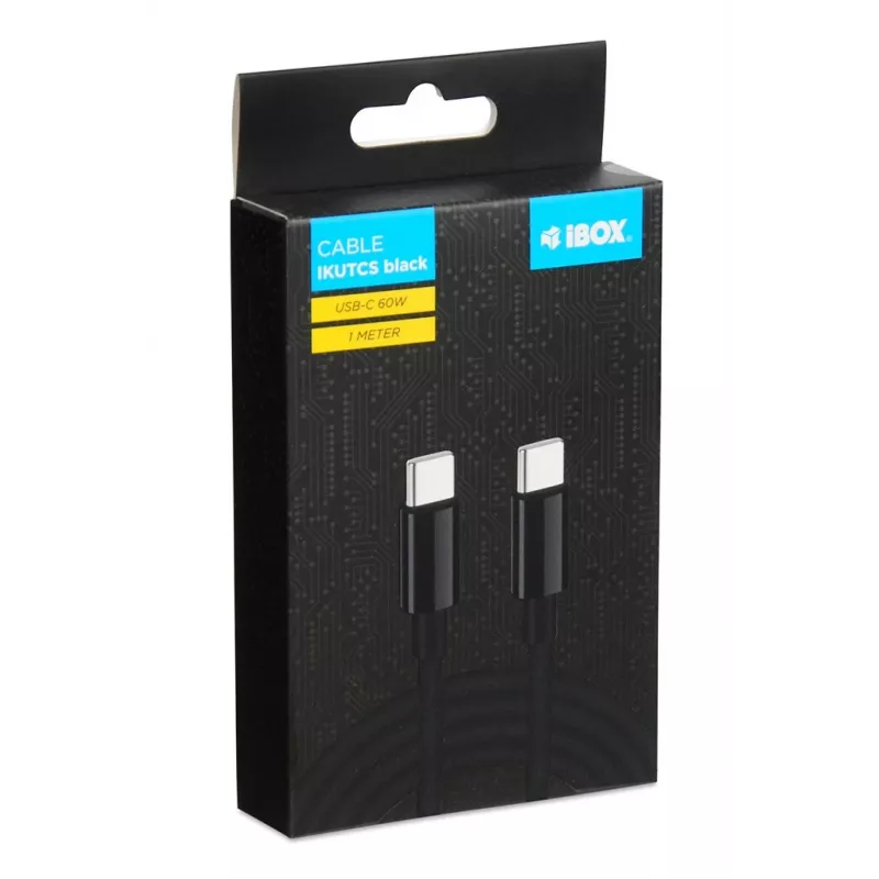 Kabel iBOX IKUTC USB-C 60W 1m Czarny