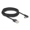Kabel DeLOCK USB 2.0 Typ-A męski do USB Typ-C męski kątowy 3 m czarny