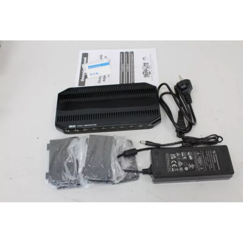 Stacja ładująca USB tripp lite U280-010-ST-CEE — 10 portów USB, regulowane przechowywanie
