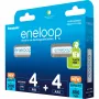 Akumulatory Panasonic Eneloop AA 2000 mAh (4 szt.) i AAA 800 mAh (4 szt.), Ni-MH, 1.2 V, 8 szt.
