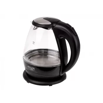 Czajnik Adler AD 1224 | 2000 W | 1,5 L | Szkło | Czarny