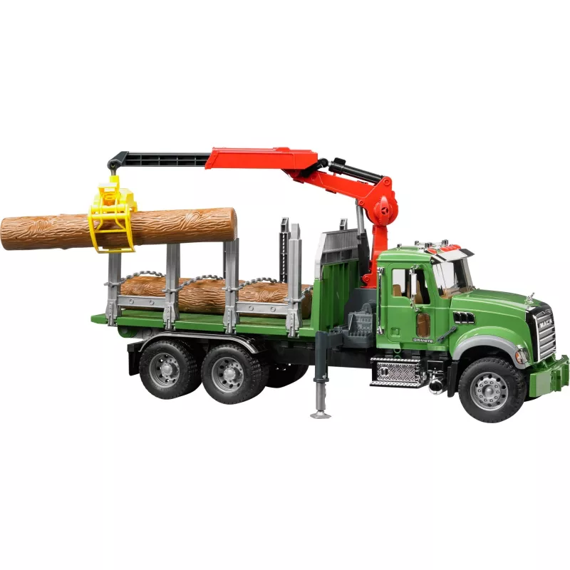 Ciężarówka do drewna BRUDER MACK Granite z 3 pniami