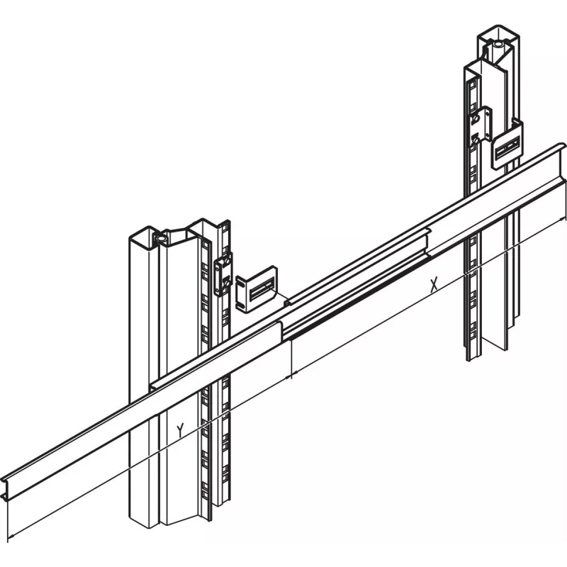 SCHROFF MOUNTING KIT TELESCOPIC SLIDE - Akcesorium do szafy rack (21120159)