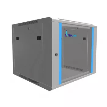 Szafa rackowa Extralink 9U 600x600 Szara, montowana na ścianę