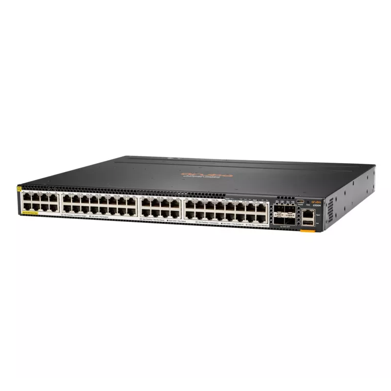 Hewlett Packard Enterprise HPE Aruba 6300M - Switch - L3 - zarządzalny - 48 x 100/1000/2,5G/5G (PoE+) + 4 x 1 Gigabit / 10 Gigabit / 25 Gigabit / 50 Gigabit SFP56 (Uplink / Stacking)
