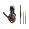 Przewodowy zestaw słuchawkowy do gier GEMBIRD GHS-03 — 20–20000 Hz, kabel 2 m, 250 g, czarno-czerwony