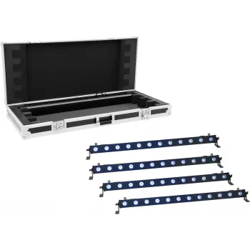 Oświetlenie LED bar EUROLITE 4x LED BAR-12 QCL RGB+UV, 4 szt., diody RGB+UV