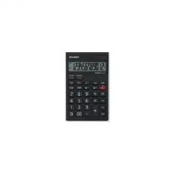 Kalkulator biurkowy Sharp EL125TWH — podstawowy 12-cyfrowy kalkulator, podwójne zasilanie (solarne + bateria)