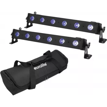 LED bar light EUROLITE LED BAR-6 QCL RGB+UV zestaw 2 szt. — oświetlenie sceniczne/architektoniczne, diody LED RGB + UV