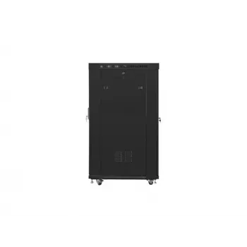 Wolnostojąca szafa 19 cali 22U 800x1000 z drzwiami szklanymi LCD (Flat Pack) V2 czarna