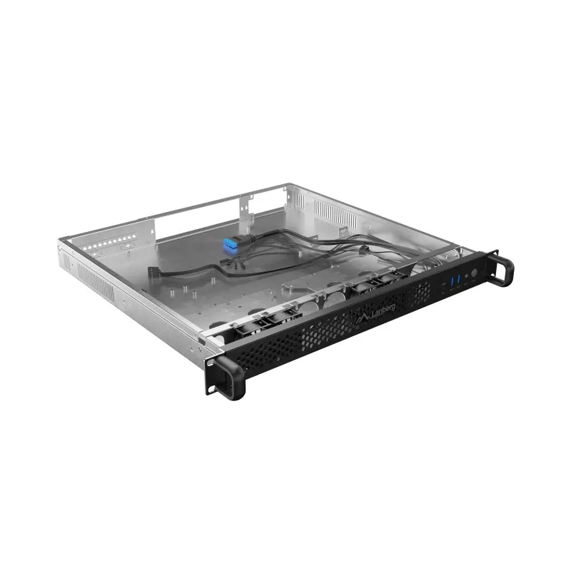 Obudowa Rack Lanberg SC01-4201-10B 1U Czarna 4 Wentylatory