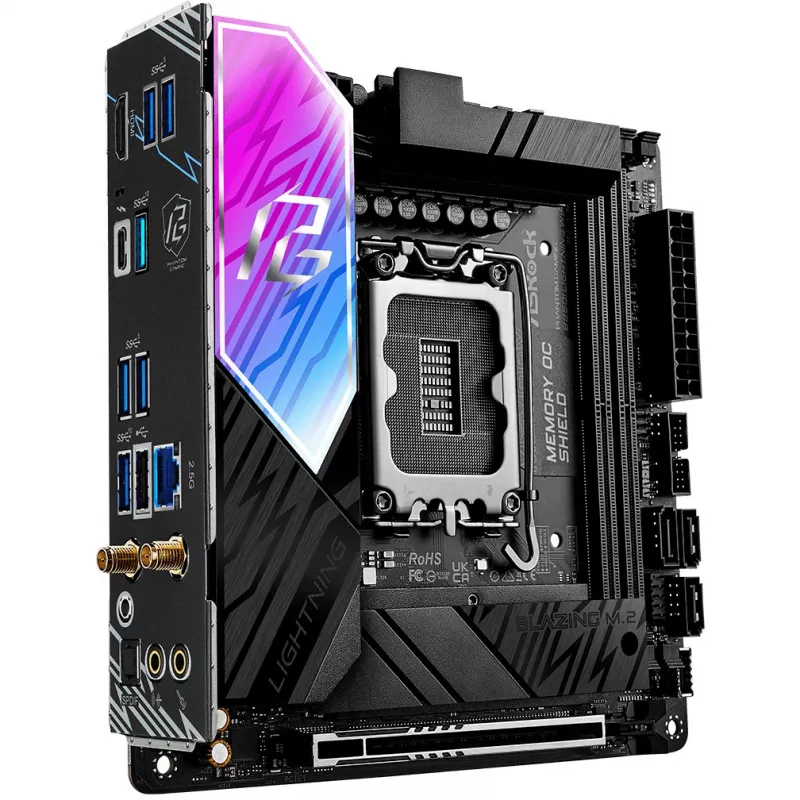 Płyta główna ASROCK B860I Lightning WiFi — Intel B860, LGA 1851, Mini-ITX, DDR5, 2x DIMM, 4x M.2, 2.5Gb LAN, Wi‑Fi 6E, Bluetooth 5.3