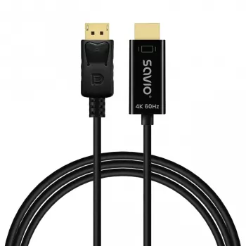 Savio CL-189 adapter kabla wideo 1,5 m wtyk do wtyku