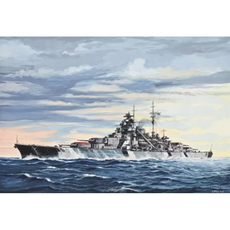 Model okrętu wojennego Revell Bismarck Zestaw do składania 1:700