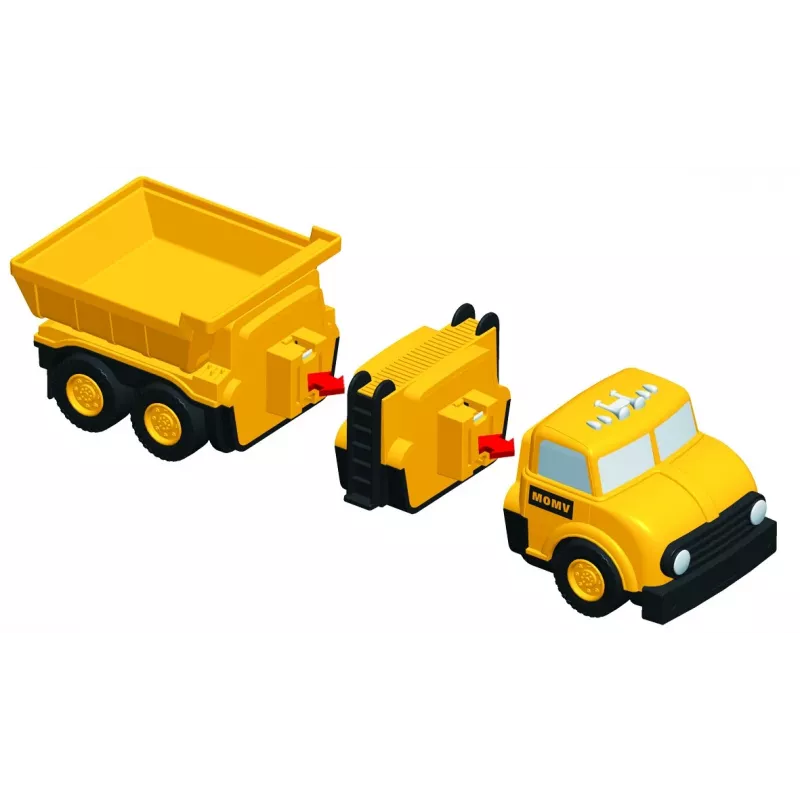 Vehicle set Popular Playthings Mix or Match Vehicles Construction Czarny żółty